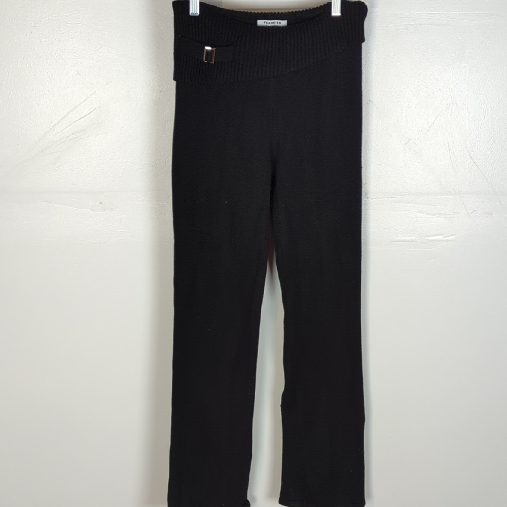 Frankies Bikinis Aimee Low Rise Straight Leg Knit Pants